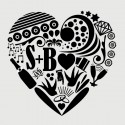 I heart you...avec initiales