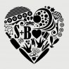 I heart you...avec initiales