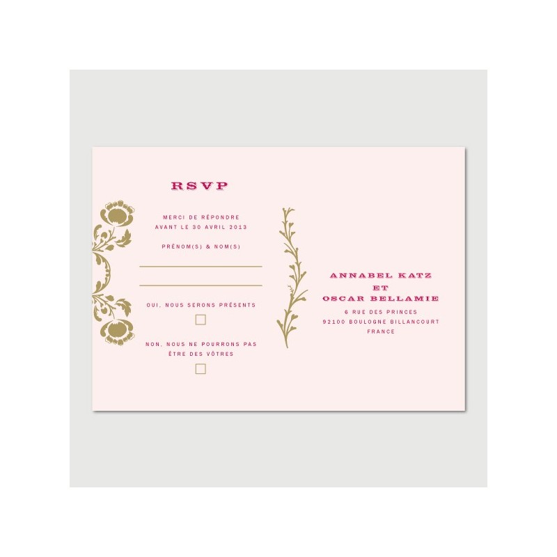 invitation en francais mail oscar M Mister  Studio rsvp