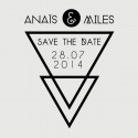 miles save the date stamp