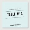 marcel table numbers