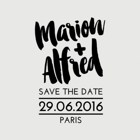tampon save the date alfred