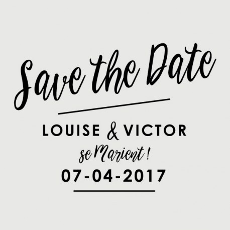 victor save the date stamp