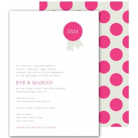 invitation ribbon hot pink