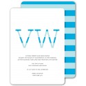 invitation preppy minty blue