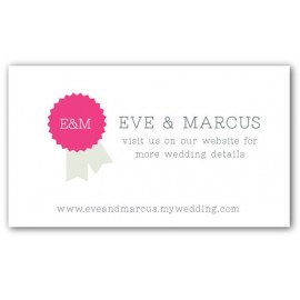 ribbon hot pink petites cartes