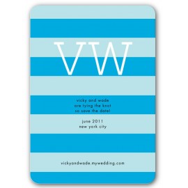 save the date preppy minty blue