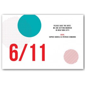 graphicdot save the date red & teal